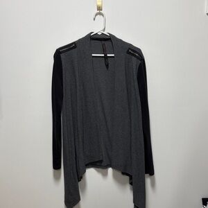 Renee C. Gray and Black Cardigan